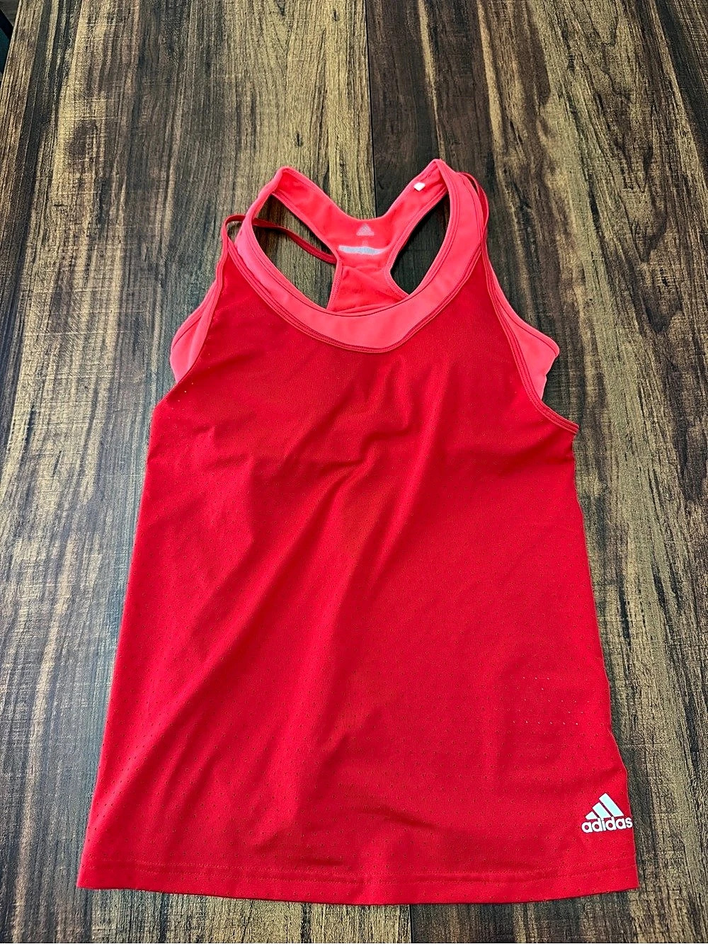 adidas Climalite Racerback Athletic Tank Top Red Small